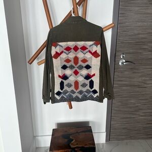 Anthropologie Women’s Cardigan with Colorful Geometric Back